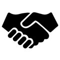 Partnership vector. Handshake icon eps 10. Hands shaking. Businessman deal agreement sign symbol Royalty Free Stock Photo