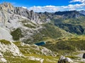 Partnunsee. Beautiful mountain lake above Partnun and St.Antonien near Davos. wanderlust. idyllic lake. Quality photo Royalty Free Stock Photo