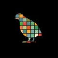 Partridge bird color silhouette animal