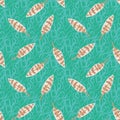 Partridge feathers seamless vector pattern