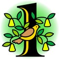 Partridge In A Pear Tree/eps Royalty Free Stock Photo