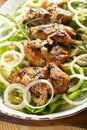 Partridge with salad and onion