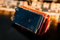 Parts for assembly cnc machine. arduino board for controlling the machine / Royalty Free Stock Photo