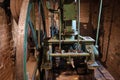 Interior of old water mill . Royalty Free Stock Photo