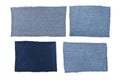 Parts of jeans material Royalty Free Stock Photo