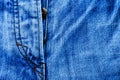 Parts of jeans trousers Royalty Free Stock Photo