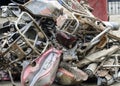 Motorcycle scraps just before recycling Royalty Free Stock Photo