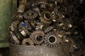 Parts of old rusted gear. Royalty Free Stock Photo