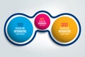 3 parts round infographic template Royalty Free Stock Photo