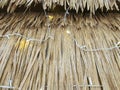 Parts of a Straw roof as in a typical village hut house Royalty Free Stock Photo