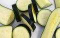 Parts of a zucchini Royalty Free Stock Photo