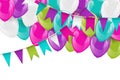 Party background with paper colorful bunting flags Royalty Free Stock Photo