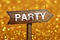 Party Ahead Road Sign Royalty Free Stock Photo