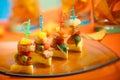 Party appetizer on platter Royalty Free Stock Photo
