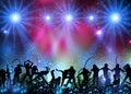 Party background with dancing people Royalty Free Stock Photo