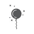 Party balloon vector icon symbol isolated on white background Royalty Free Stock Photo