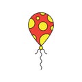 Party balloon vector icon symbol isolated on white background Royalty Free Stock Photo