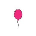 Party balloon vector icon symbol isolated on white background Royalty Free Stock Photo