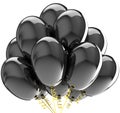 Party balloons colorful black.