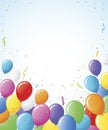 Party Balloons Confetti Border Royalty Free Stock Photo