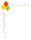 Party balloons frame border