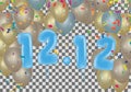 Party balloons 12-12-shopping day. SPECIAL OFFER Supper sale. shopping online