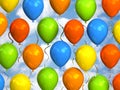 Party balloons in sky Royalty Free Stock Photo
