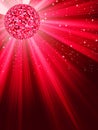 Party Banner with Disco Ball. EPS 8 Royalty Free Stock Photo