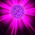 Party Banner with Disco Ball. EPS 8 Royalty Free Stock Photo