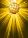 Party Banner with Disco Ball. EPS 8 Royalty Free Stock Photo