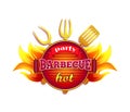 Party Barbecue Hot BBQ Icon Vector Illustration