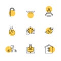 party , birthday , celebrations , anniversary , eps icons set vector Royalty Free Stock Photo