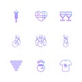 party , birthday , celebrations , anniversary , eps icons set vector Royalty Free Stock Photo