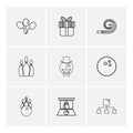 party , birthday , celebrations , anniversary , eps icons set vector Royalty Free Stock Photo