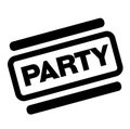 Party black stamp Royalty Free Stock Photo