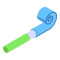 Party blower icon isometric vector. Happy celebration party