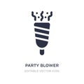 party blower icon on white background. Simple element illustration from Birthday and party concept