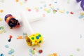 Party blowers with confetti Royalty Free Stock Photo