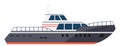 Party boat icon. Coast ship. Nautical transport