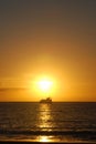 Party boat at sunset Tenerife Royalty Free Stock Photo