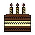 Party Cake Icon Royalty Free Stock Photo