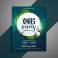 Party celebration flyer for christmas festival