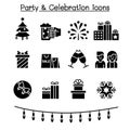 Party & Celebration icon set Royalty Free Stock Photo
