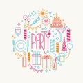 Party and celebrations icons Royalty Free Stock Photo