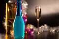Party or Christmas concept with champagne
