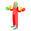 Party clown icon, isometric style Royalty Free Stock Photo