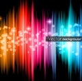 PArty Club Flyer for Music event with Explosion of colors. Royalty Free Stock Photo