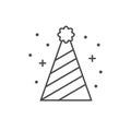 Party cone line outline icon