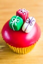 Party cupcake decorated with gifts