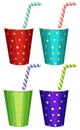 Party cups with straws Royalty Free Stock Photo